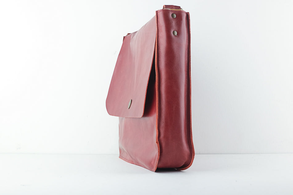 Big bag red leather