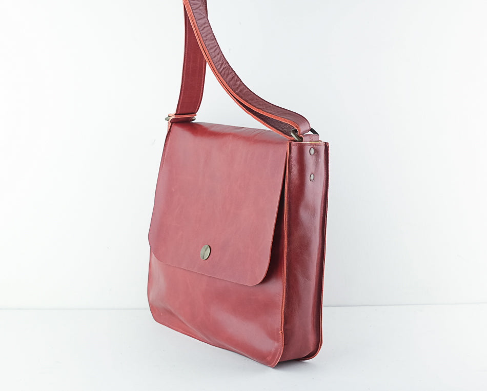 Big bag red leather