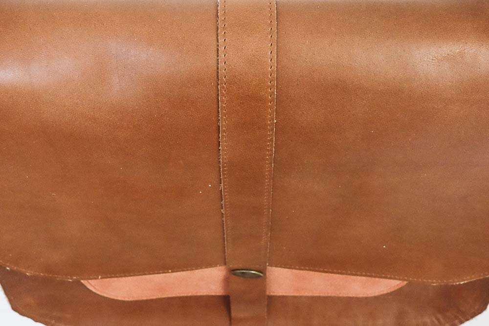 Big handbag leather beige women