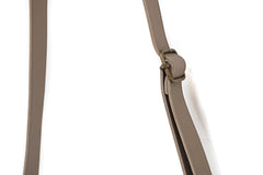 Big handbag leather beige pouch