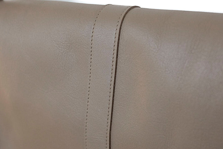 Big handbag leather beige pouch