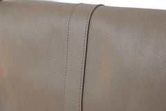 Big handbag leather beige pouch