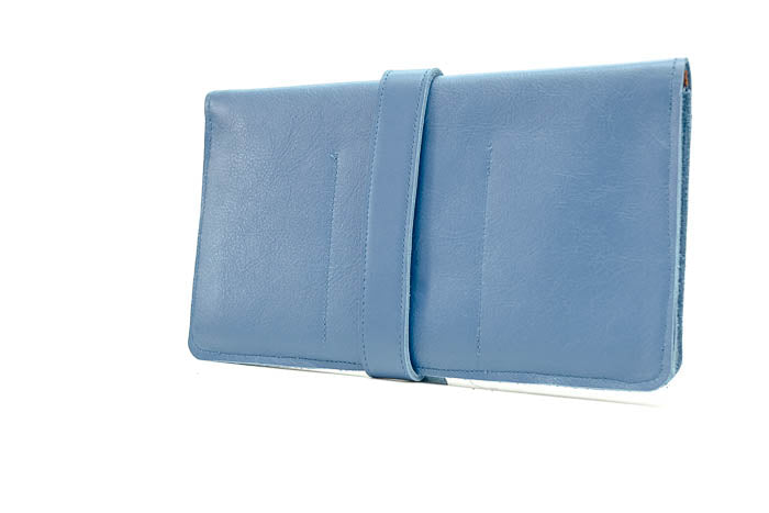 organizer leather for women blue