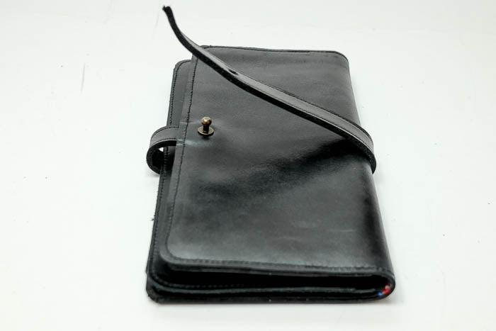 Organiseur cuir noir