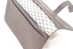 organiseur marron en cuir pour sac