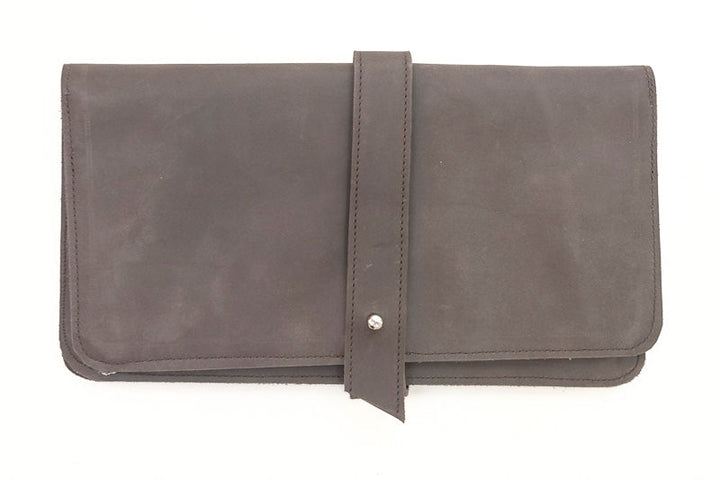 organiseur marron en cuir pour sac