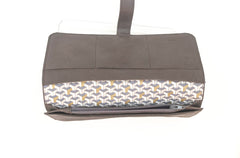 organiseur marron en cuir pour sac