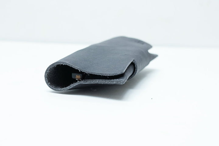 Grey glass leather case