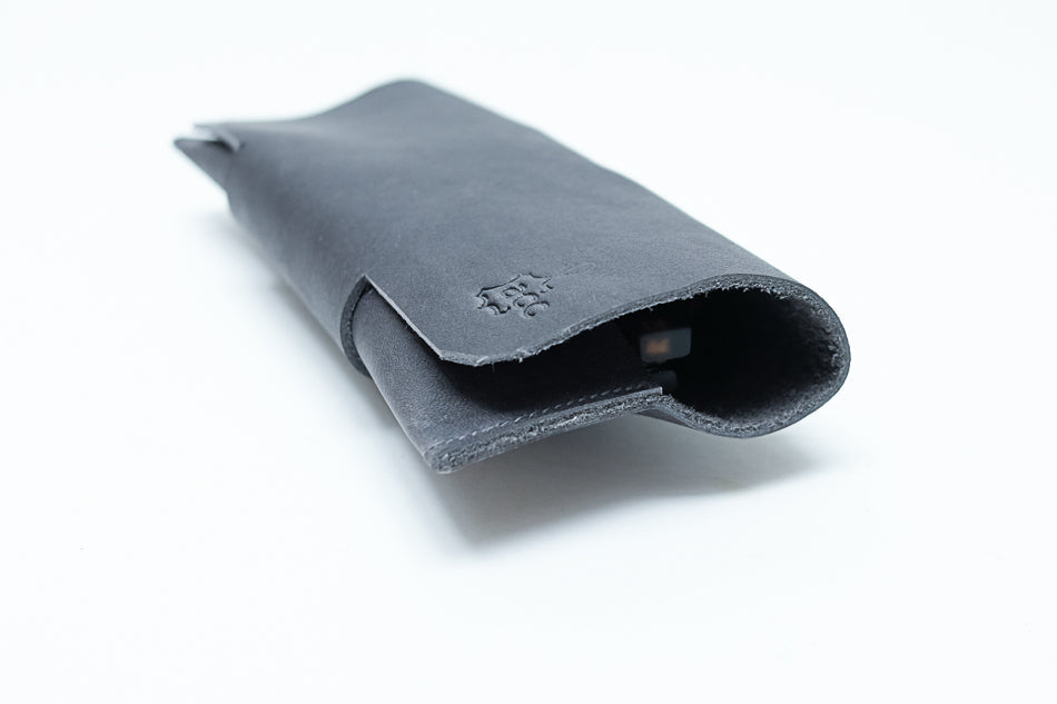 Grey glass leather case