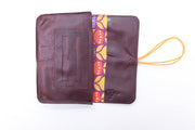 Recycled brown leather tobacco pouch