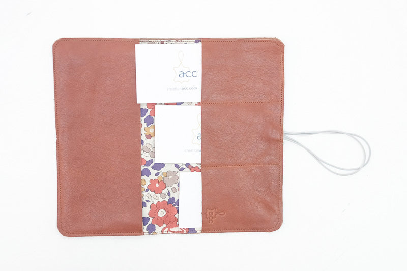 wallet brown leather checkbook 
