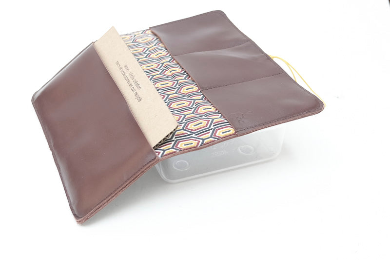 wallet checkbook brown leather