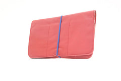 Porte-chéquier en cuir rouge