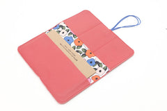 Porte-chéquier en cuir rouge