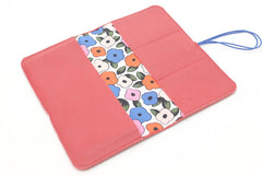 Porte-chéquier en cuir rouge