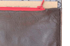 Portefeuille en cuir marron homme