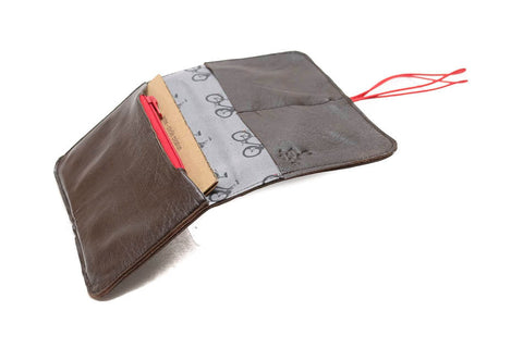 Portefeuille en cuir marron homme