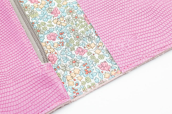 purple leather wallet for women