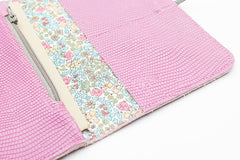 purple leather wallet for women