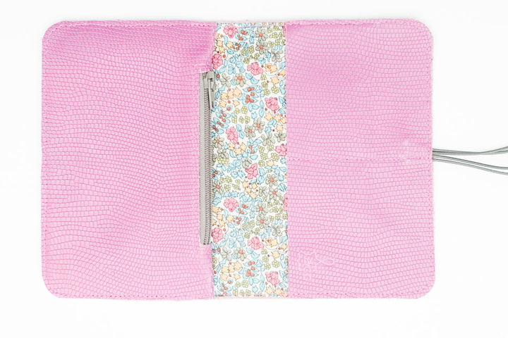 purple leather wallet for women