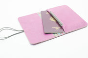 purple leather wallet for women