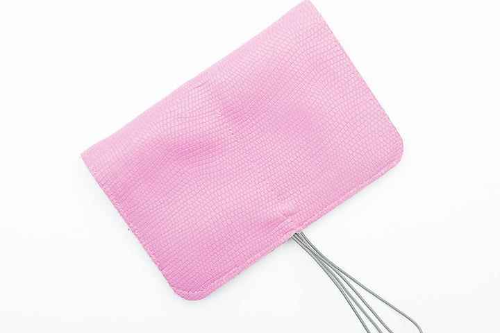 purple leather wallet for women