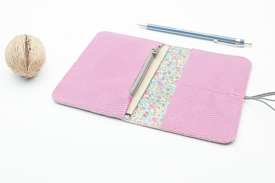 purple leather wallet for women