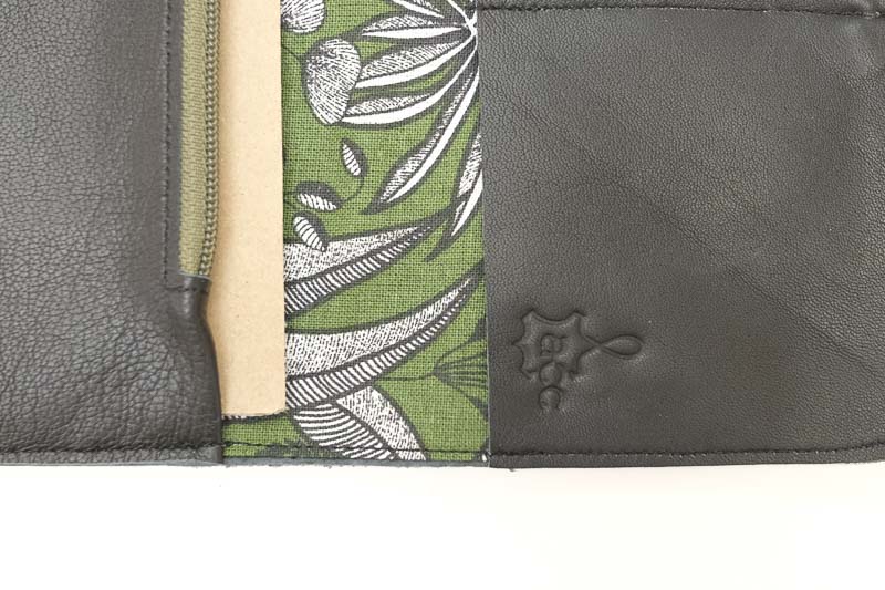 black soft leather wallet