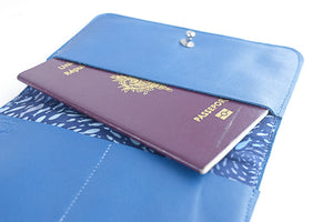 leather wallet blue color