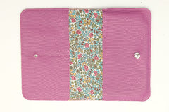 pink leather wallet for women