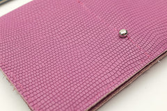 pink leather wallet for women