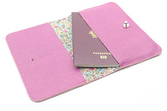 pink leather wallet for women