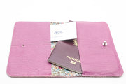 pink leather wallet for women