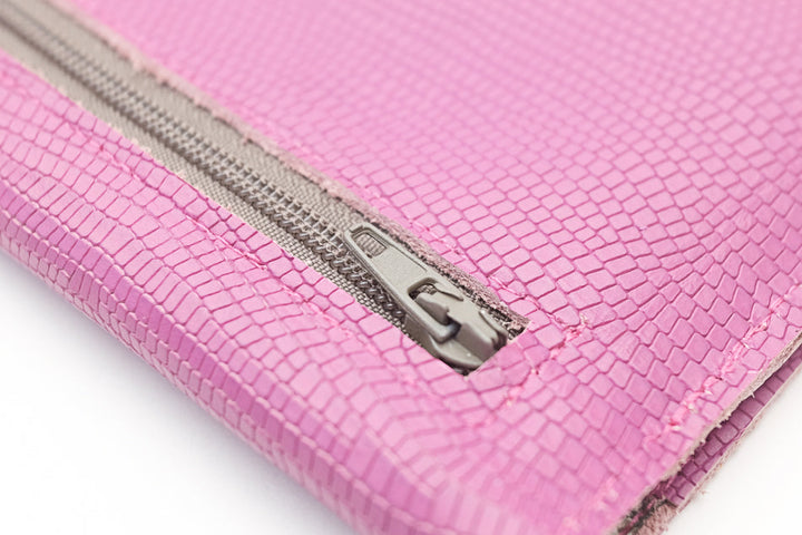 pink leather wallet for women