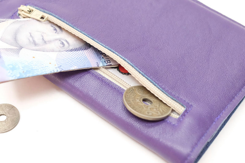 wallet purple woman