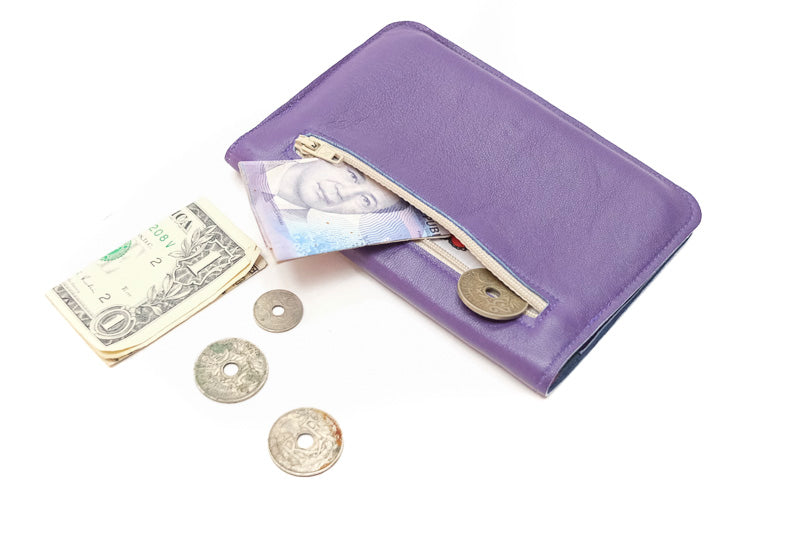 wallet purple woman