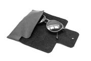 Protège lunettes en cuir noir
