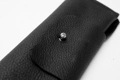 Protège lunettes en cuir noir