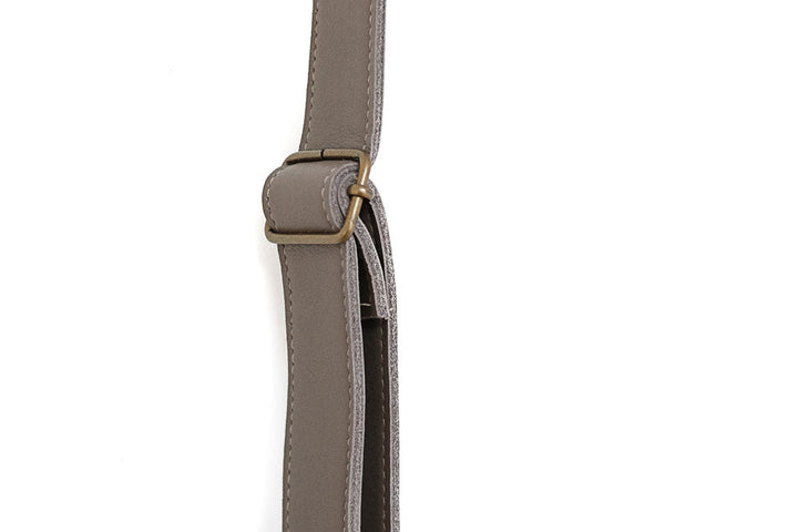 Brown leather handbag woman