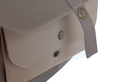 Brown leather handbag woman