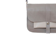 Brown leather handbag woman