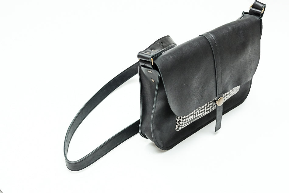 soft leather black handbag