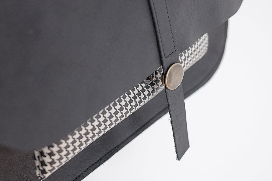 soft leather black handbag