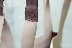 Brown leather tote bag