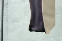 Brown leather tote bag