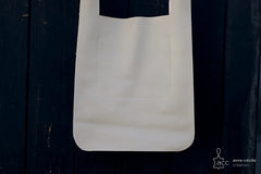 Brown leather tote bag