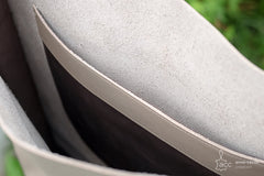 Brown leather tote bag