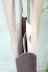 Brown leather tote bag