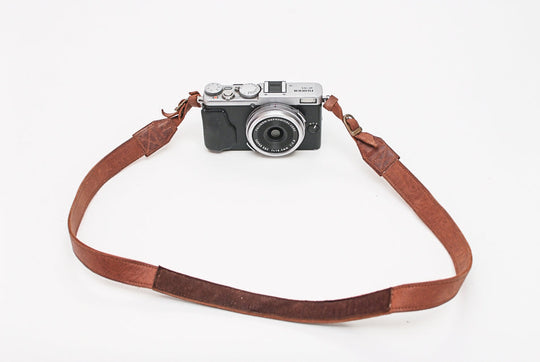 Leather camera strap