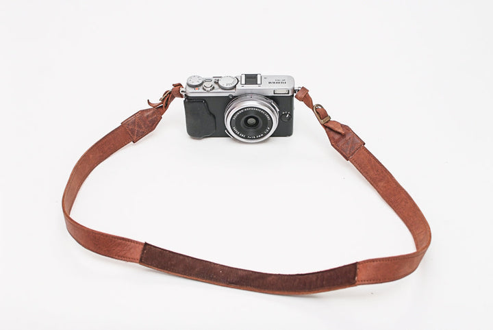 Leather camera strap